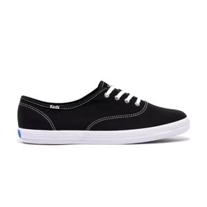 Keds Black Canvas Sneakers with White Accents
